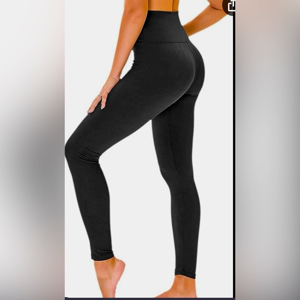 NWOT TNNZEET High Waisted Leggings No See Through Cycling Yoga Pants w/ Pockets